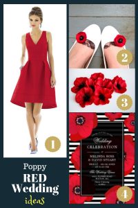 poppy red wedding ideas